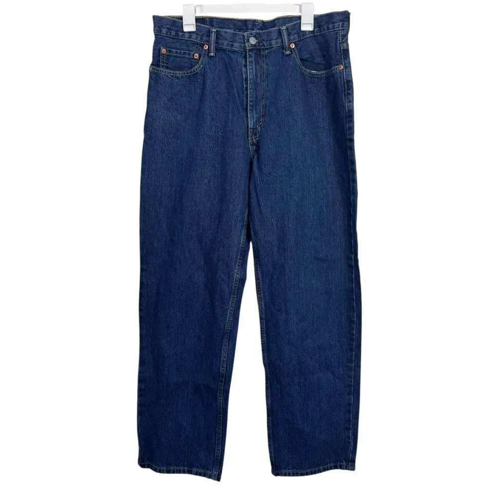 Levi's 36x32 550 Medium Wash Relaxed Fit Jeans
